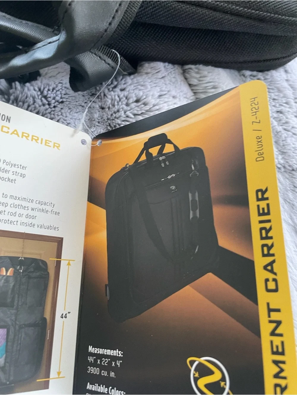 Black Men’s Garment Carrier - Deluxe Travel Garment Bag